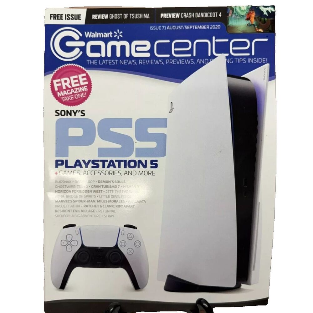 Walmart Gamecenter Magazine Issue 71 August September 2020 PS5 Ghost of Tsushima